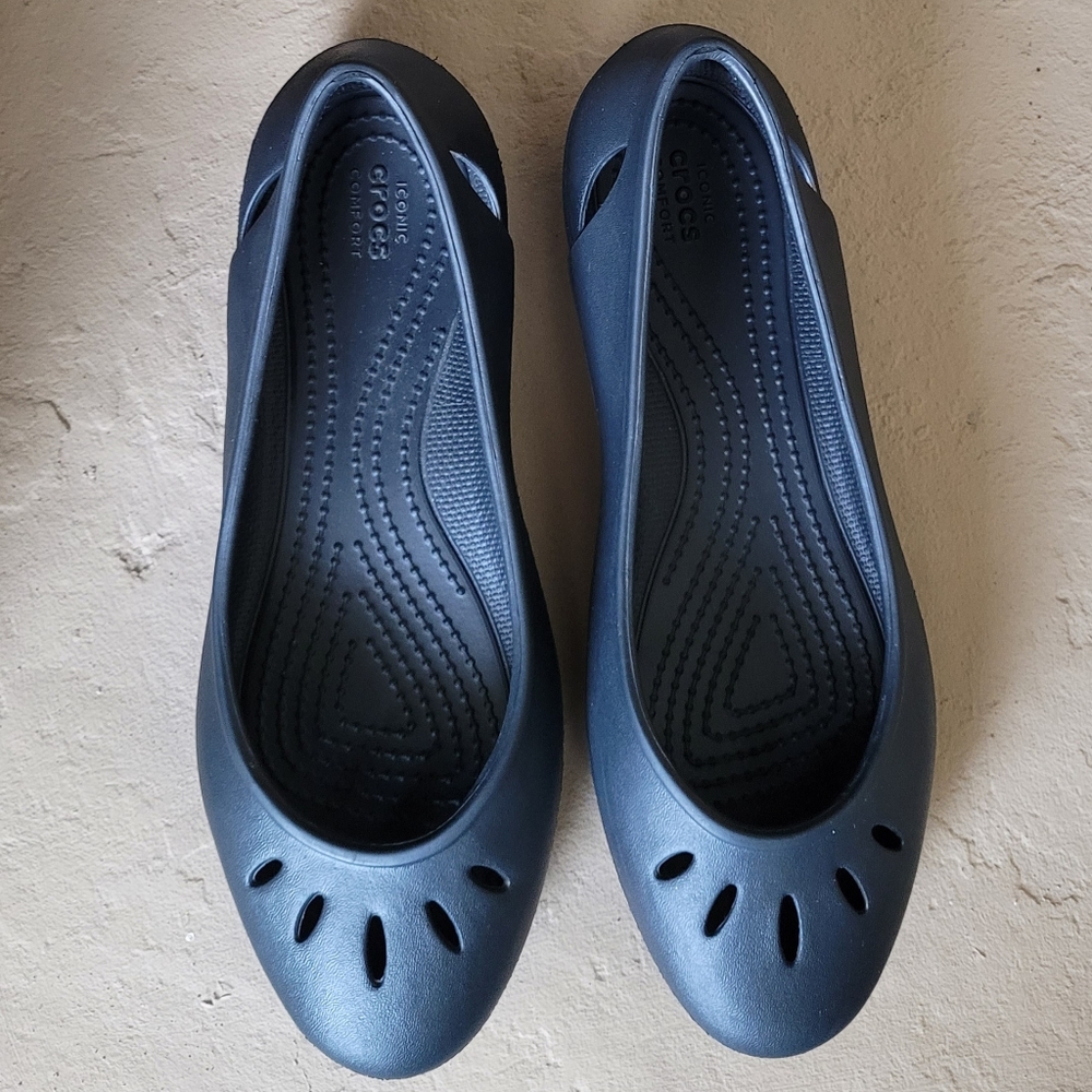 Crocs Kelli Black Women's Ballet Flats Slip On Shoes Size 7